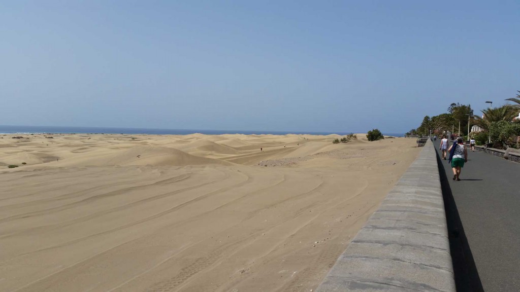 The Maspalomas dunes are a tourist attraction in Gran Canaria