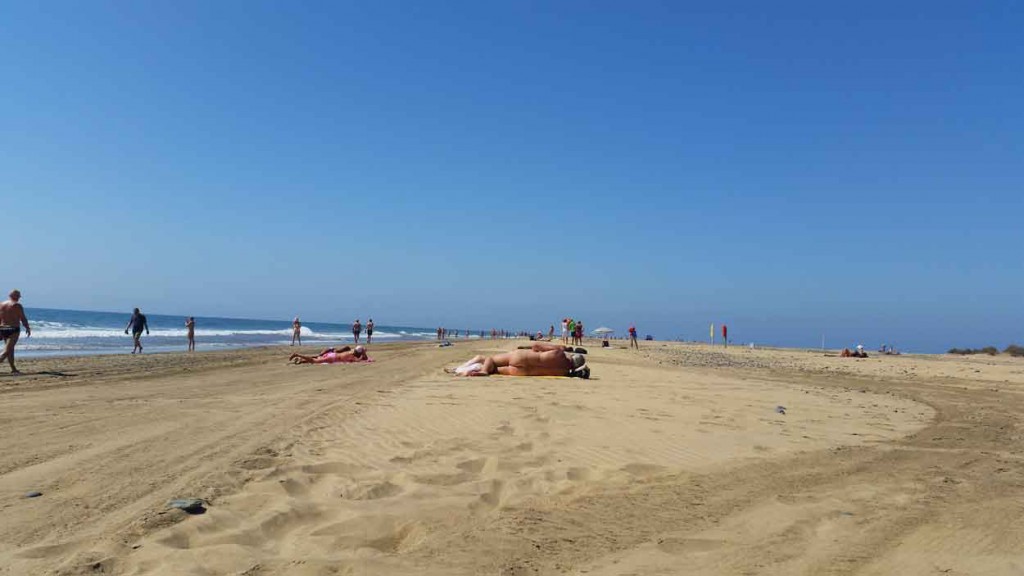 Nudist beach of Playa del Ingles