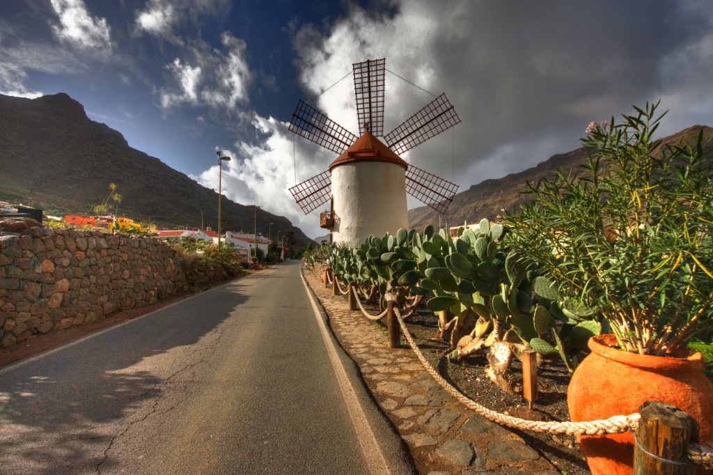 El área alrededor del pueblo de Mogan en Gran Canaria