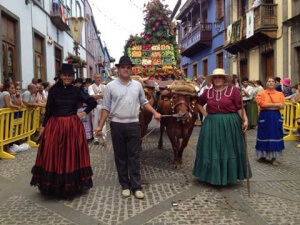 Festivities in the streets of Teror in Gran Canaria