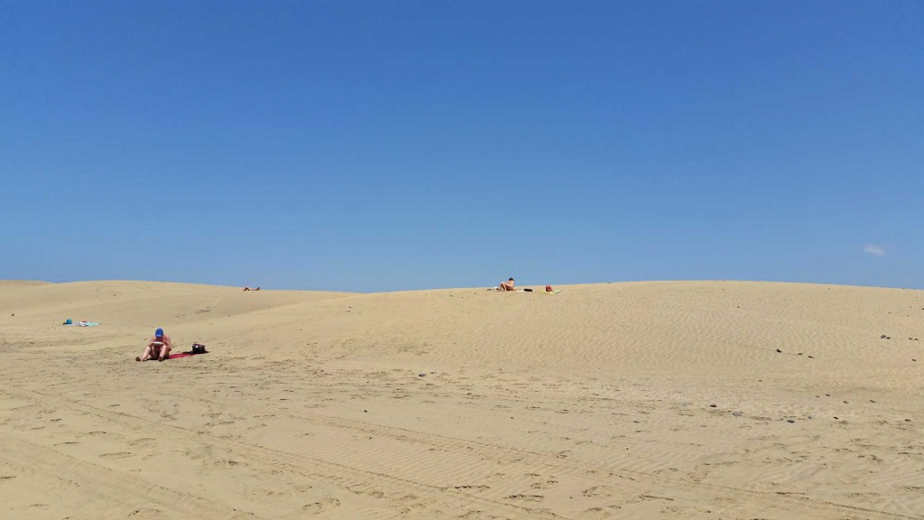 Naturismus ist erlaubt am Strand und die Dünen von Maspalomas