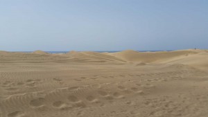Panorama de las dunas en Gran Canaria
