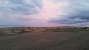 Dunes of Gran Canaria on a cloudy day