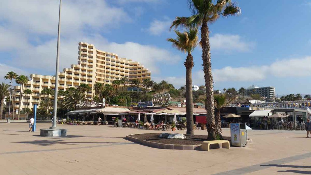 Playa del Ingles on the Canary island of Gran Canaria